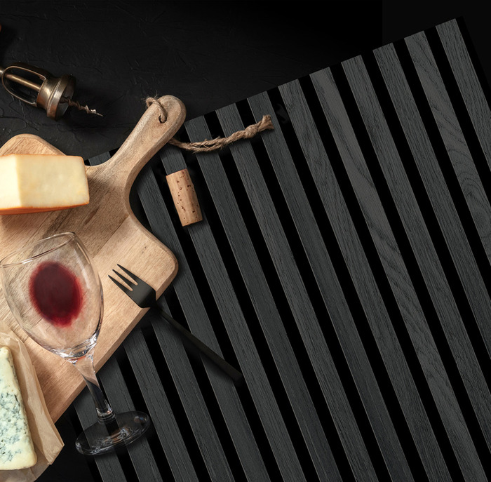 Akustikpanel Proff Black Oak 22 x 605 x 3000 mm Fibrotech